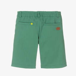 Pan Con Chocolate-Boys Green Cotton Shorts | Childrensalon Outlet