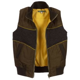 Pan Con Chocolate-Boys Green Padded Gilet | Childrensalon Outlet