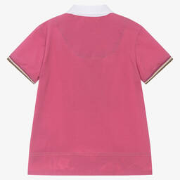 Pan Con Chocolate-Розовая рубашка поло из хлопка | Childrensalon Outlet