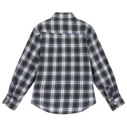 Pan Con Chocolate-Boys Purple Gingham Shirt  | Childrensalon Outlet