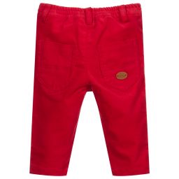 Pan Con Chocolate-Boys Red Velvet Trousers  | Childrensalon Outlet