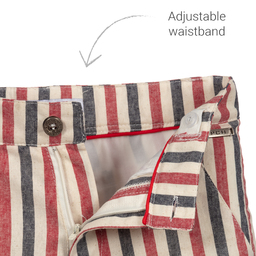 Pan Con Chocolate-Boys Striped Cotton Shorts | Childrensalon Outlet