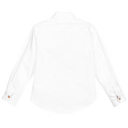 Pan Con Chocolate-Boys White Cotton Dragon Shirt | Childrensalon Outlet