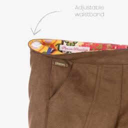 Pan Con Chocolate-بنطلون شامواه صناعي لون بني للبنات | Childrensalon Outlet