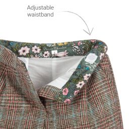 بان كون شوكولا-بنطلون كاروهات لون أخضر وبنّي | Childrensalon Outlet