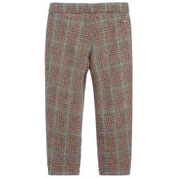 بان كون شوكولا-بنطلون كاروهات لون أخضر وبنّي | Childrensalon Outlet