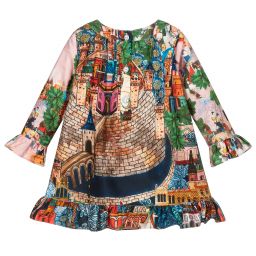 Pan Con Chocolate-Colourful Print Cotton Dress | Childrensalon Outlet