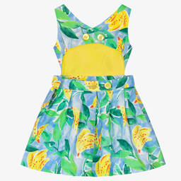 Pan Con Chocolate-Girls Banana Print Cotton Dress | Childrensalon Outlet