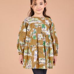 بان كون شوكولا-فستان قطن لون بيج | Childrensalon Outlet