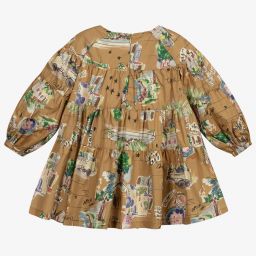 بان كون شوكولا-فستان قطن لون بيج | Childrensalon Outlet