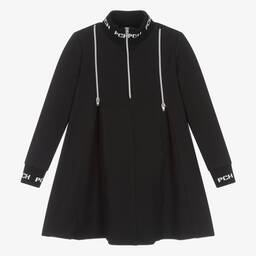 بان كون شوكولا-Girls Black Cotton Jersey Dress | Childrensalon Outlet