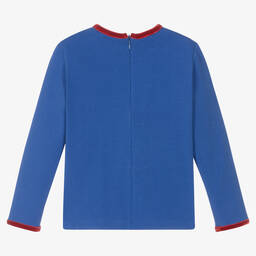 Pan Con Chocolate-Синий хлопковый топ для девочек | Childrensalon Outlet