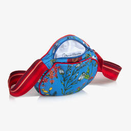 Pan Con Chocolate-Girls Blue Floral Crossbody Bag (17cm) | Childrensalon Outlet