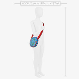 Pan Con Chocolate-Girls Blue Floral Crossbody Bag (17cm) | Childrensalon Outlet