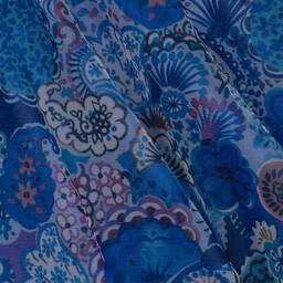 Pan Con Chocolate-Синее платье из тюля с цветами | Childrensalon Outlet