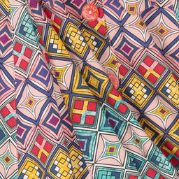 Pan Con Chocolate-Хлопковое платье с геометрическим принтом | Childrensalon Outlet