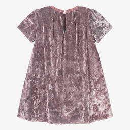 Pan Con Chocolate-Girls Dusky Purple Velour Dress | Childrensalon Outlet