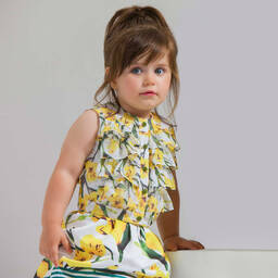Pan Con Chocolate-Girls Floral Print Blouse | Childrensalon Outlet