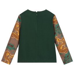 بان كون شوكولا-Girls Green & Brown Top | Childrensalon Outlet