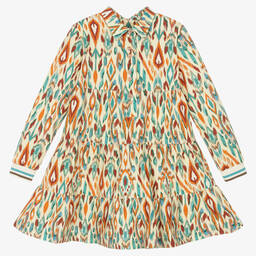 Pan Con Chocolate-Girls Ivory Cotton Shirt Dress | Childrensalon Outlet