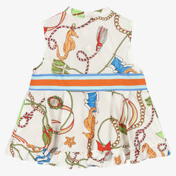 Pan Con Chocolate-Кремовая хлопковая блузка с веревками | Childrensalon Outlet