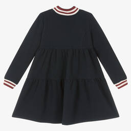 Pan Con Chocolate-Синее хлопковое платье для девочек | Childrensalon Outlet