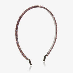 Pan Con Chocolate-Girls Pink Crystal Bead Hairband | Childrensalon Outlet