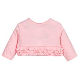 Pan Con Chocolate-Girls Pink Jersey Cardigan | Childrensalon Outlet