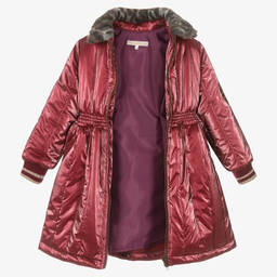 Pan Con Chocolate-Girls Red Hooded Coat | Childrensalon Outlet