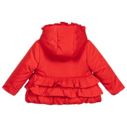Pan Con Chocolate-Girls Red Hooded Jacket | Childrensalon Outlet