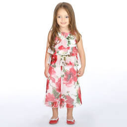 Pan Con Chocolate-Girls Red Rose Chiffon Culottes | Childrensalon Outlet