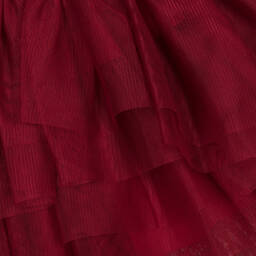 Pan Con Chocolate-Girls Red Velour & Tulle Dress | Childrensalon Outlet