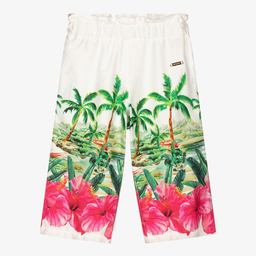 بان كون شوكولا-بنطلون قطن بوبلين لون أبيض للبنات | Childrensalon Outlet