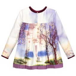 Pan Con Chocolate-Girls White & Purple Top | Childrensalon Outlet