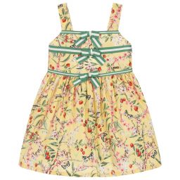 Pan Con Chocolate-Girls Yellow Cotton Dress | Childrensalon Outlet