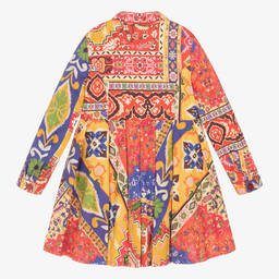 بان كون شوكولا-Girls Yellow & Red Cotton Shirt Dress | Childrensalon Outlet