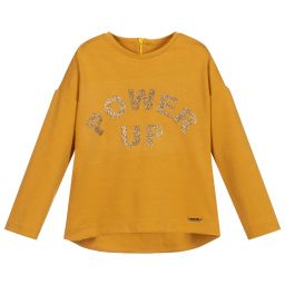 Pan Con Chocolate-Girls Yellow Sparkle Top | Childrensalon Outlet