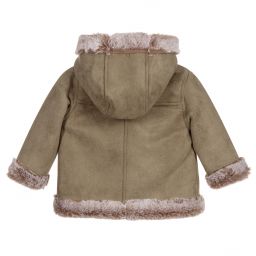 بان كون شوكولا-Green Duffle Baby Coat | Childrensalon Outlet
