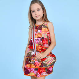 Pan Con Chocolate-Pink & Orange Desert Dress | Childrensalon Outlet