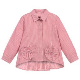 Pan Con Chocolate-Red Striped Cotton Blouse | Childrensalon Outlet