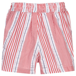 Pan Con Chocolate-Red Striped Cotton Shorts | Childrensalon Outlet