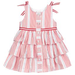 بان كون شوكولا-Red & White Striped Dress Set | Childrensalon Outlet
