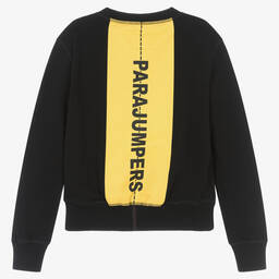 Parajumpers-Boys Black & Yellow Cotton Sweatshirt | Childrensalon Outlet