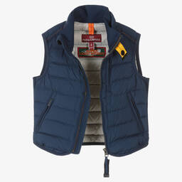 Parajumpers-Boys Blue Down Puffer Gilet | Childrensalon Outlet