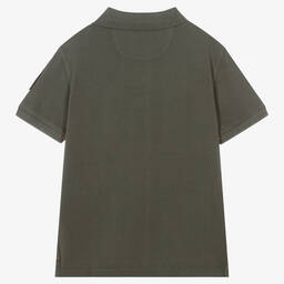 Parajumpers-Boys Green Cotton Polo Shirt | Childrensalon Outlet
