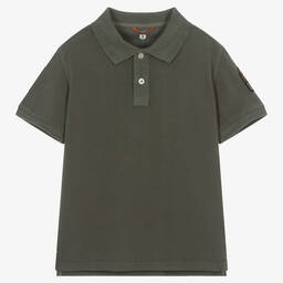 Parajumpers-Boys Green Cotton Polo Shirt | Childrensalon Outlet