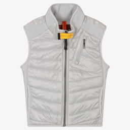 باراجمبرز-Boys Grey Nylon & Jersey Padded Gilet | Childrensalon Outlet