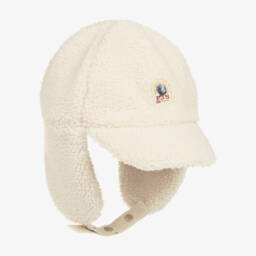 Parajumpers-Boys Ivory Fleece Earflap Hat | Childrensalon Outlet