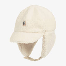 Parajumpers-Boys Ivory Fleece Earflap Hat | Childrensalon Outlet
