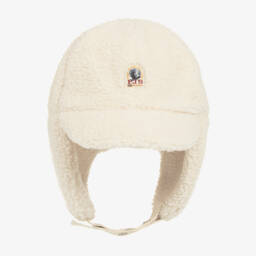 Parajumpers-Boys Ivory Fleece Earflap Hat | Childrensalon Outlet